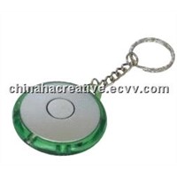 Promotion UFO round key ring torch,led keychain