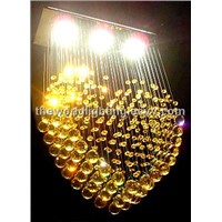 Golden Big Crystal Decoration Heart-Shaped Pendant Lamp (20096115501081302)