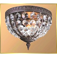 250W200H-Antique Bronze Stand Modern Big Crystal Decoration Pendant Lamp