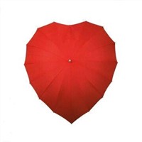 25-inch x 16-rib x 14mm Manual Open Heart-shaped Umbrella, Whole Fiberglass Frame/Aluminum Shaft/PG