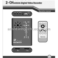 2ch Vehicle Digital Video Recorder, 2 Channals Real Time Record Audio and Video-DVR
