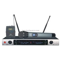 2 channel UHF wireless microphone system