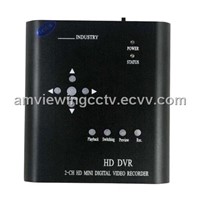 2CH HD Mini DVR 2 Channel SD Card Home DVR Motion Detection/DVR Card