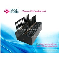 32 ports wavecom GSM/GPRS modem pool sending bulk SMS