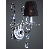 (AQ0209 1W)Black Fabric Cover Crystal Decoration Glass Chandelier