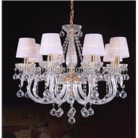 (AQ0218 8) Modern Fabric Cover Crystal Decoration Glass Chandelier