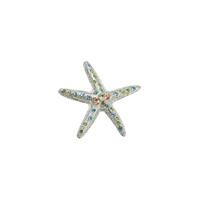 B4B015A Colourful Starfish Rhinestone Brooch