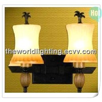 (BL4610-2WBL) Yellow Fabric Cover Bathroom Vanity with 2 Lamps