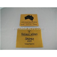 Brass name plate, adhesive furniture label, metal wine label,name card, metal Vodka label
