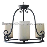 Modern Simple Style Iron Glass Chandelier in China (CH90-3AT ORB)