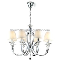 CHCM2010-2012 Hot Chrome Metal Stand Fabric Cover Simple Modern Crystal Chandelier China