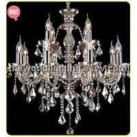 Red Wine Color Glass Candle Shape Crystal Classical Chandelier/Ceiling Light