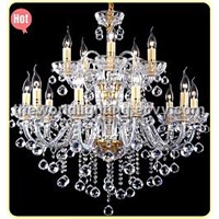 2012 White Wine Transparent Color Glass Candle Crystal Classical Chandelier China (CHGC0261-10+5)