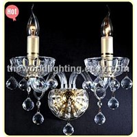 (CHGC0261-2w) Transparent Color Glass Candle Shape Crystal Classical Wall Lamp/Pendant Lamp