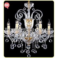 (CHGC0261-6) 2012 White Wine Transparent Color Glass Candle Shape Crystal Classical Chandelier
