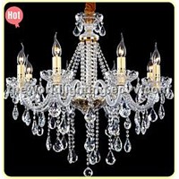 (CHGC0267-8)White Transparent Color Glass Candle Shape Crystal Classical Chandelier/Ceiling Light