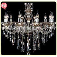 (CHGC0270-10)Champagne Transparent Color Glass Candle Shape Crystal Classical Chandelier China