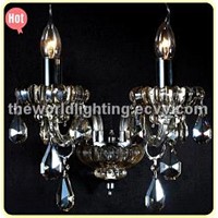 (CHGC0270-2w)2012Champagne Transparent Color Glass Candle Shape Classical Wall Lamp/Crystal Lamp