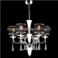 CHTC2011-2012 Chrome Metal Stand Black Fabric Cover  Classical Crystal Chnadelier