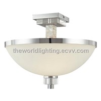 CL008-2012 Hot Selling Chrome Metal Stand Bowl Shape Glass Cover Modern Simple Ceiling Light