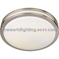 CL010-Chrome Metal Stand Glass Cover Modern Simple Ceiling Light China