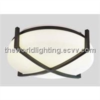 CL018-Black Iron Stand Glass Cover Modern Simple Ceiling Light China