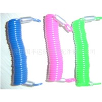 Color coiled steel cable