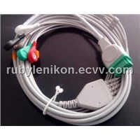 GE One-piece ECG cable with leadwires