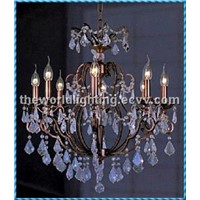 Iron Glass European Crystal Candle Chandelier (IGC81001D620H780L8)