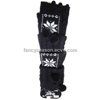 Knitted gloves for lady