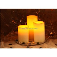 LED flameless candle /3pillar with dual timer