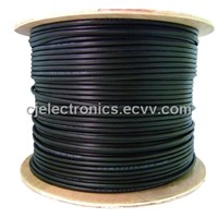 LAN Cable Cat5/e 5e12 350mhz Direct Burial Cat5e Outdoor Cable 24awg-Solid (Cj-Out301)