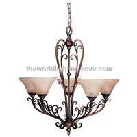 Modern Simple Style Iron Glass Chandelier