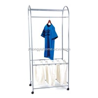 Moveable metal garment rack & laundry rack FD203