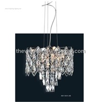 (PLMC202-1)2012 Hot Selling Chrome Metal Stand Modern Crystal Pendant Lamp China