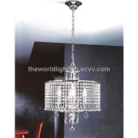 PLMC207-2012 Hot Selling Chrome Metal Stand Modern Crystal Decoration Pendant Lamp China