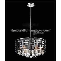 PLMC209-2012 Hot Selling Chrome Metal Stand Modern Crystal Decoration Pendant Lamp China
