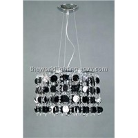PLMC214 Hot Selling Chrome Metal Stand Modern Crystal Decoration Pendant Lamp/Ceiling Light