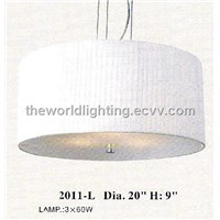 White Fabric Cover Simple Kitchen Pendant Lamp (PLMD2011L)