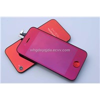 Plating Mirror LCD for iphone 4 Complete LCD Red