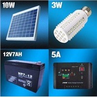 Portable Solar System with LED Light, Battery, Charger, Home Indoor/Outdoor Lighting System