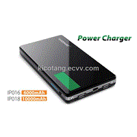 Protable Power Bank with 10000mAh Capacity, Double USB Output charge two devices at the same time