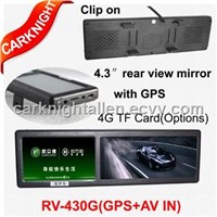RV-430G,4.3inch rear view mirror with GPS