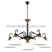 SCH-5001NEW Black Red Metal Branch Glass Pendant Kitchen Lighting China with 5 Bulbs
