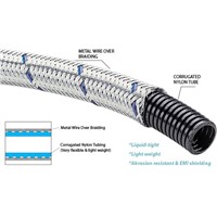 SS wire overbraided corrugated nylon conduit for industry wirings