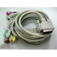 Schiller EKG cable with clip end
