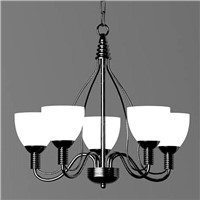 Simple Style Modern Iron Glass Chandelier