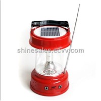 Solar camping lantern with charger , with radio
