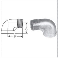 Stainless Steel Male-Female 90 Degree Elbow