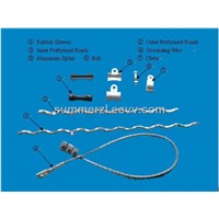 Suspension clamp for OPGW cable